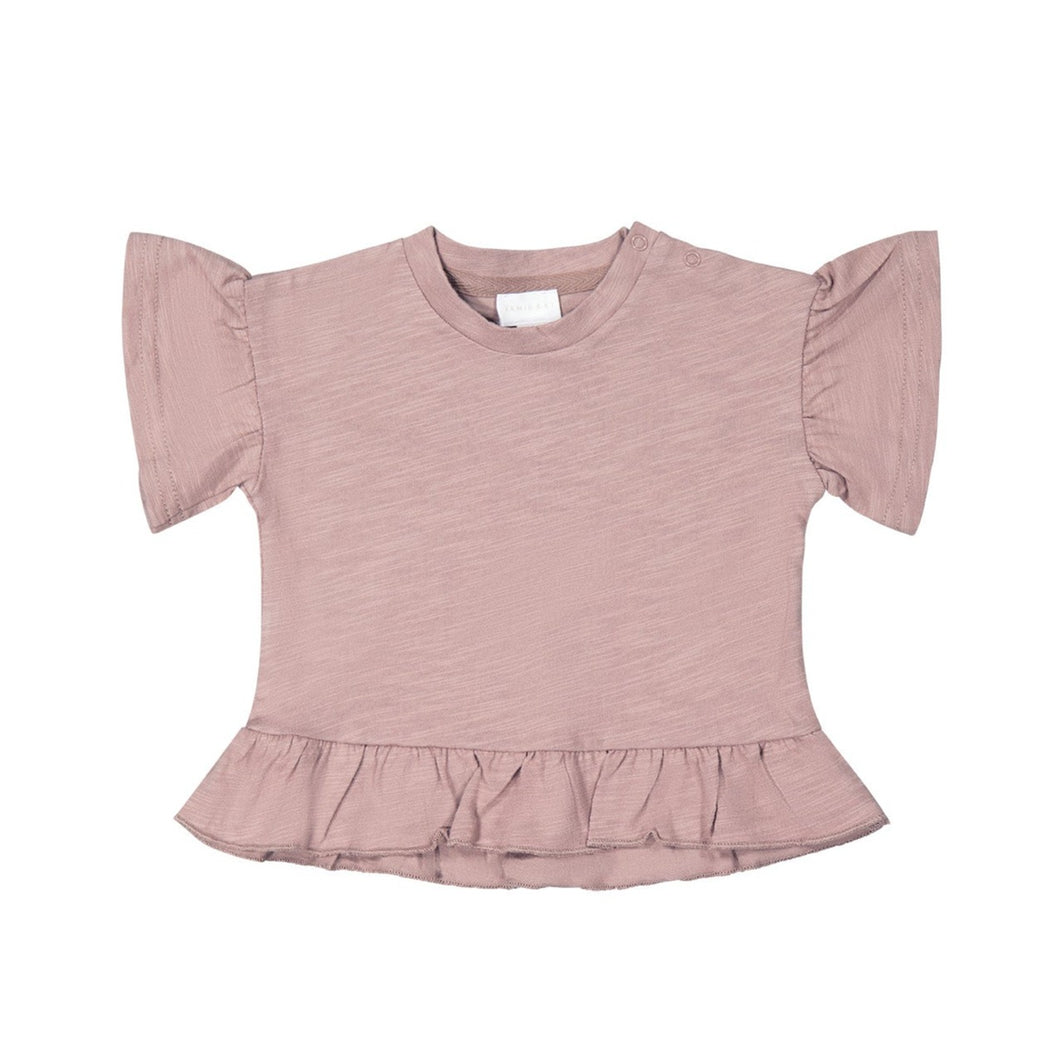 Courtney Ruffle Top - Dustywood