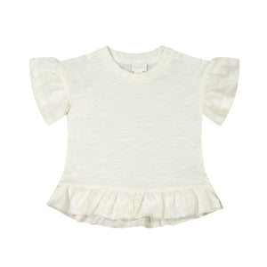 Courtney Ruffle Top - Milk
