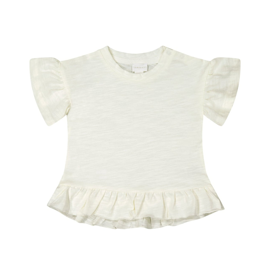 Courtney Ruffle Top - Milk