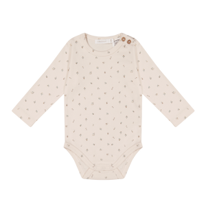 Organic Cotton Fernley Long Sleeve Bodysuit - Blueberry Storm