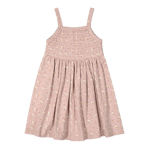 Organic Cotton Kaia Dress - Lulu Floral Powder Pink