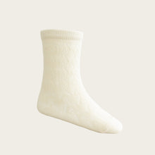 Load image into Gallery viewer, Scallop Weave Knee High - Milk