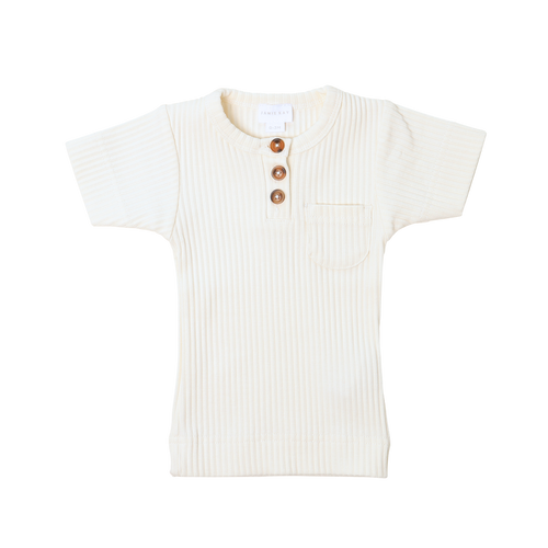 Philippe Short Sleeve Top - Egret