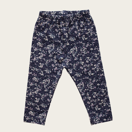 Organic Cotton Legging - Blueberry Floral