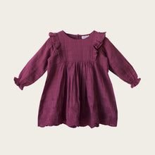 Load image into Gallery viewer, Organic Cotton Muslin Lily Dress - Damson