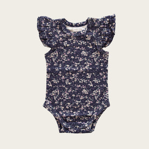 Organic Cotton Minnie Bodysuit - Blueberry Floral