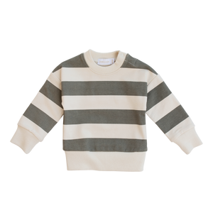 Grayson Pullover - Fog/Ecru Stripe