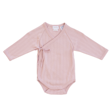 Load image into Gallery viewer, Organic Cotton Pointelle Wrap Bodysuit - Cupcake
