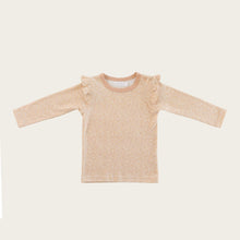 將圖片載入圖庫檢視器 Organic Cotton Long Sleeve Frill Top - Meadow Floral
