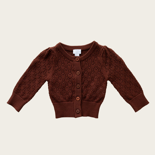 Zoey Cardigan - Cherry Mahogany