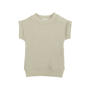 Organic Cotton Waffle Noah Top - Agate