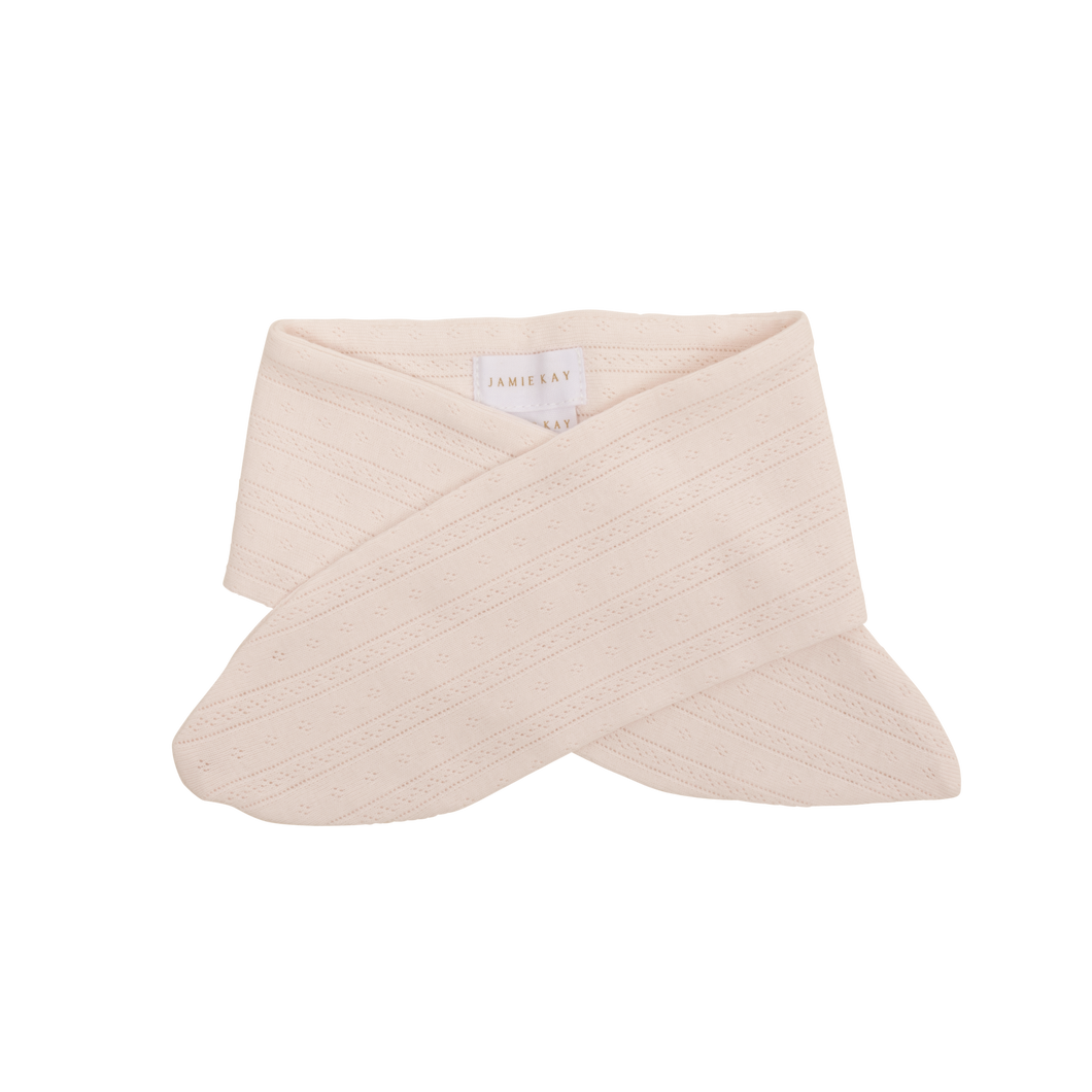 Organic Cotton Pointelle Headband - Rose Quartz