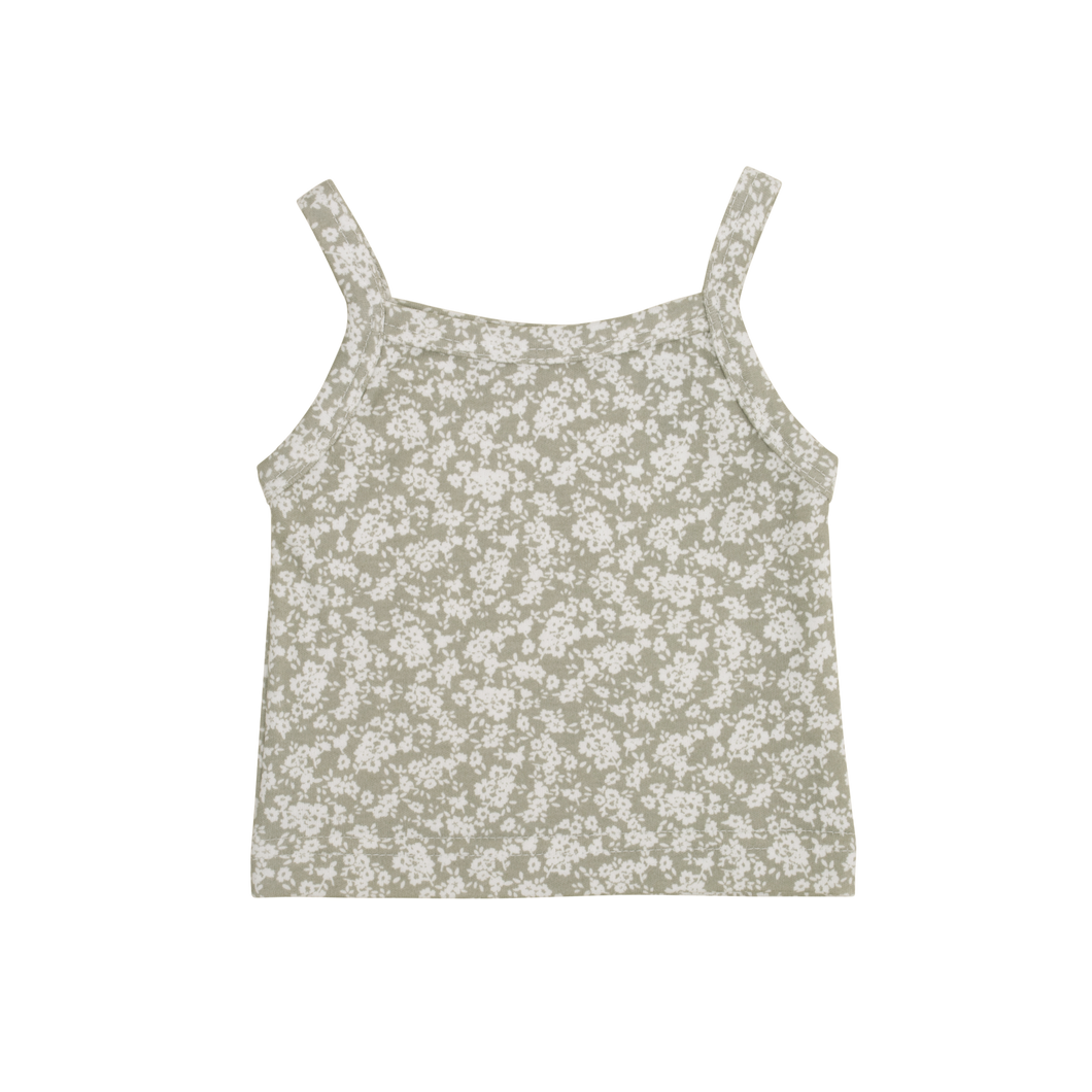 Organic Cotton Singlet - Sadie Floral Mist