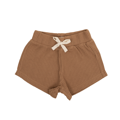 Organic Cotton Waffle Scarlett Relaxed Short - Light Russet