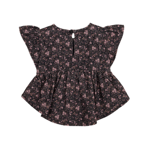 Organic Cotton Pincord Willow Top - Peony Floral