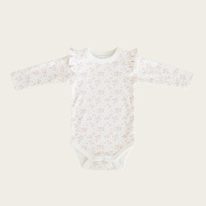 Organic Cotton Frill Bodysuit - Primrose Floral