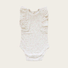 Load image into Gallery viewer, Organic Cotton Frill Singlet Bodysuit - Limonium Floral