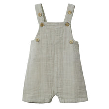 Load image into Gallery viewer, Organic Cotton Muslin Bowie Short Overall - Moss