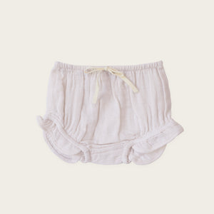 Organic Cotton Muslin Frill Bloomer - Lilac