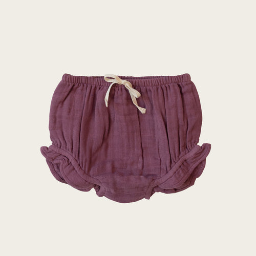 Organic Cotton Muslin Frill Bloomer - Tulipwood