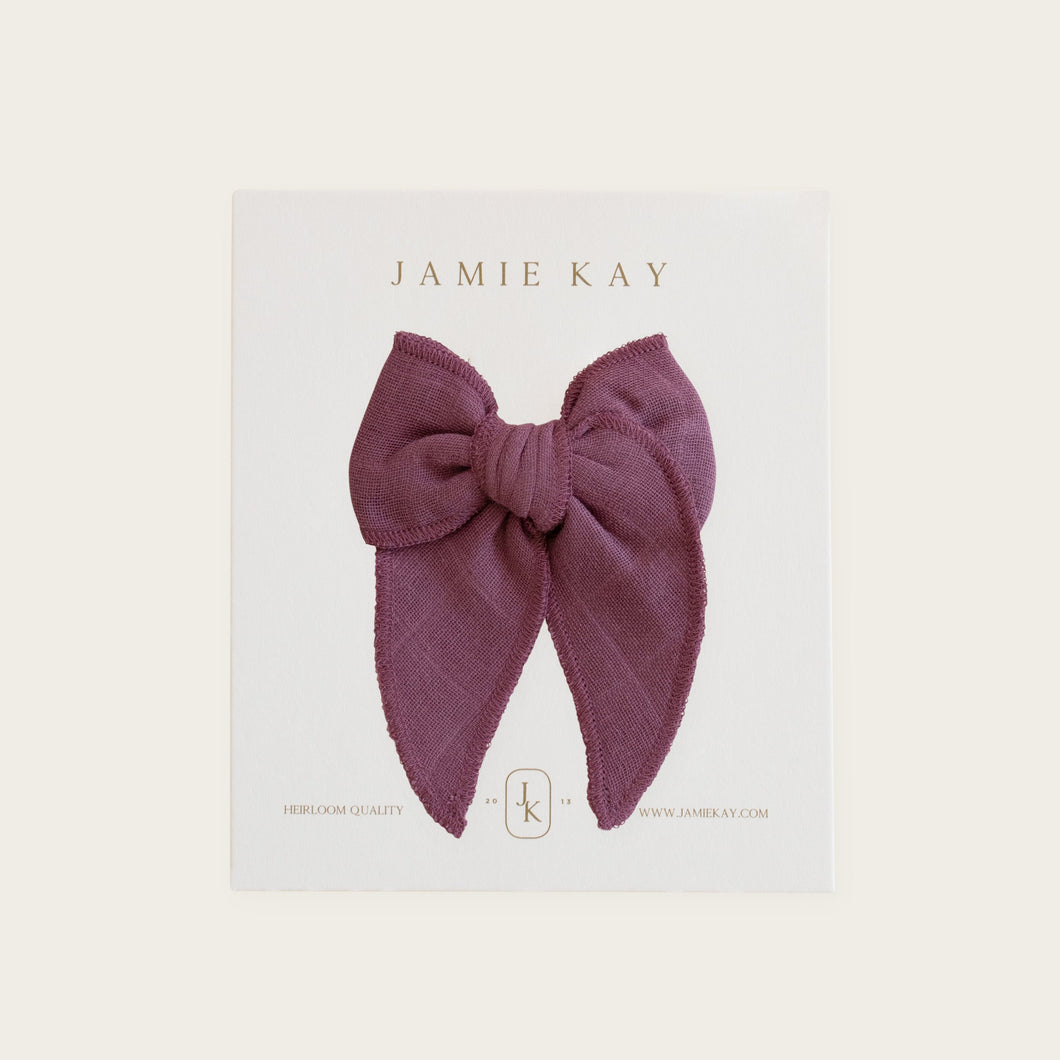 Organic Cotton Muslin Bow - Tulipwood