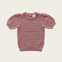 將圖片載入圖庫檢視器 Short Sleeve Fleur Knit - Roselle