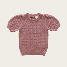 Load image into Gallery viewer, Short Sleeve Fleur Knit - Roselle