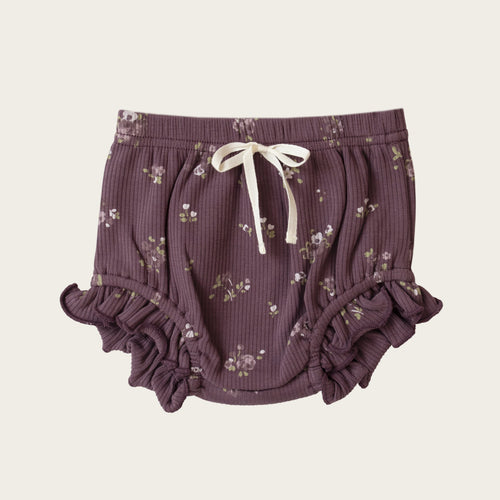 Organic Cotton Frill Rib Bloomer - Petite Fleur
