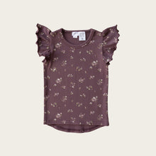 Load image into Gallery viewer, Organic Cotton Frill Rib Tee - Petite Fleur