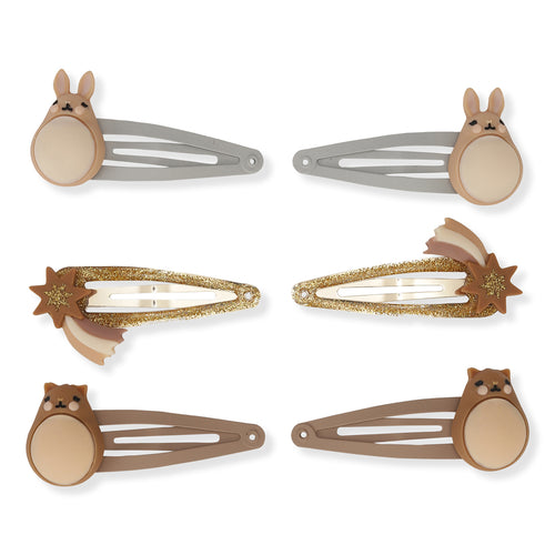 3 PACK HAIR CLIPS - BUNNY