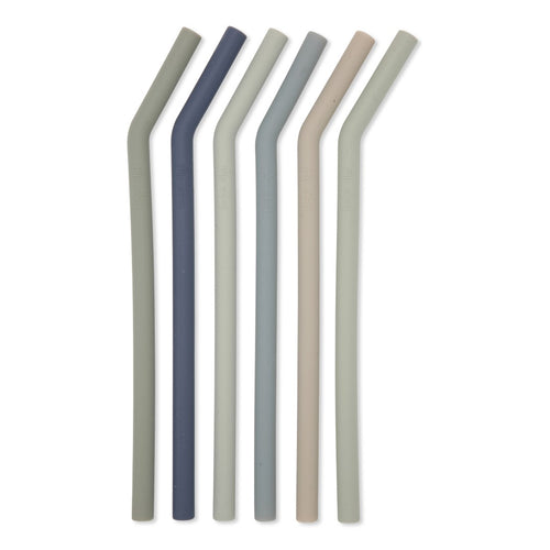 SILICONE STRAWS - BEACH BLUE