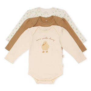 CUE 3 PACK LS BODY GOTS - APPLE PETALES/TOBACCO/DUCKLING