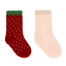 將圖片載入圖庫檢視器 2 PACK JACQUARD SOCKS - STRAWBERRY