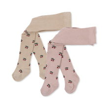 Load image into Gallery viewer, 2 PACK JACQUARD TIGHTS - CHERRY/ GRAND CHERRY