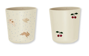2 PACK CUP - CHERRY/PETIT LAPIN