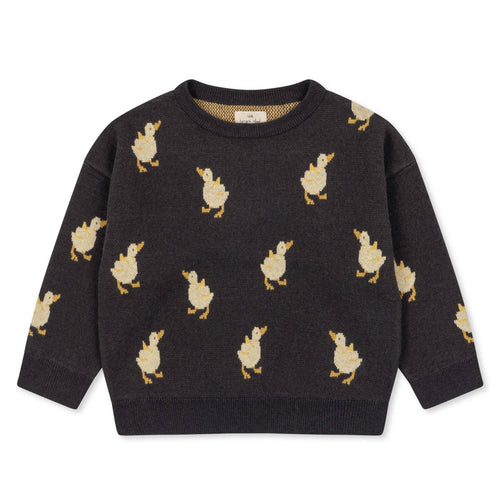 LAPIS KNIT BLOUSE - MAGNET DUCKLING