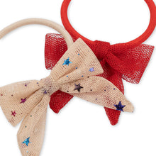 Load image into Gallery viewer, 4-PACK TULLE BOWIE ELASTIC - MULTI STAR/RED