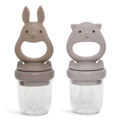 SILICONE FRUIT FEEDING PACIFIER BUNNY - LILAC/SHITAKE