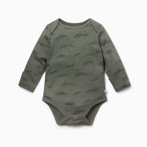 Khaki Cloud Long Sleeve Bodysuit