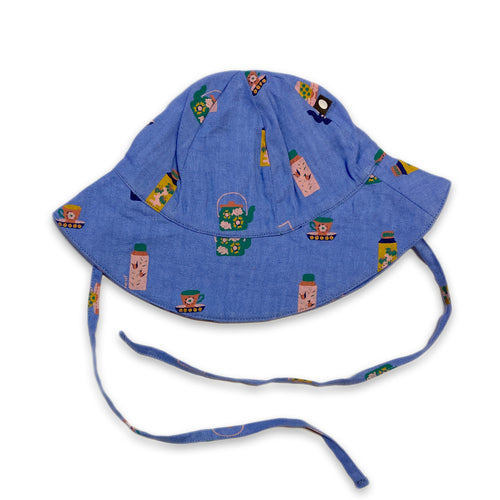 Linen Baby Hat -  Iris