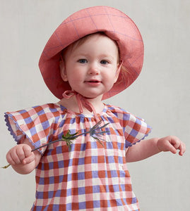 Linen Baby Hat -  Punch Pink