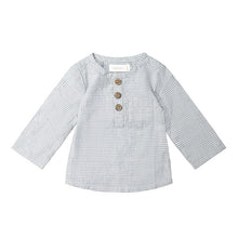 Load image into Gallery viewer, Organic Cotton Gingham Parker Shirt - Sky