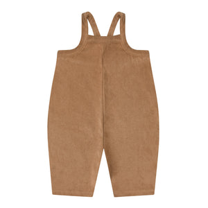 Gold Terry Cropped Dungarees