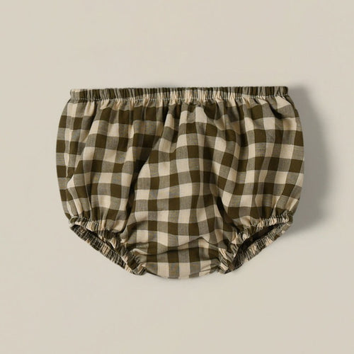 Olive Gingham Shortie