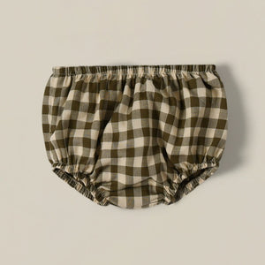 Olive Gingham Shortie