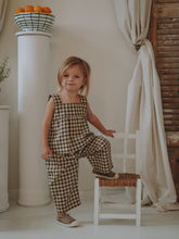 Load image into Gallery viewer, Olive Gingham Fisherman Pants with pockets