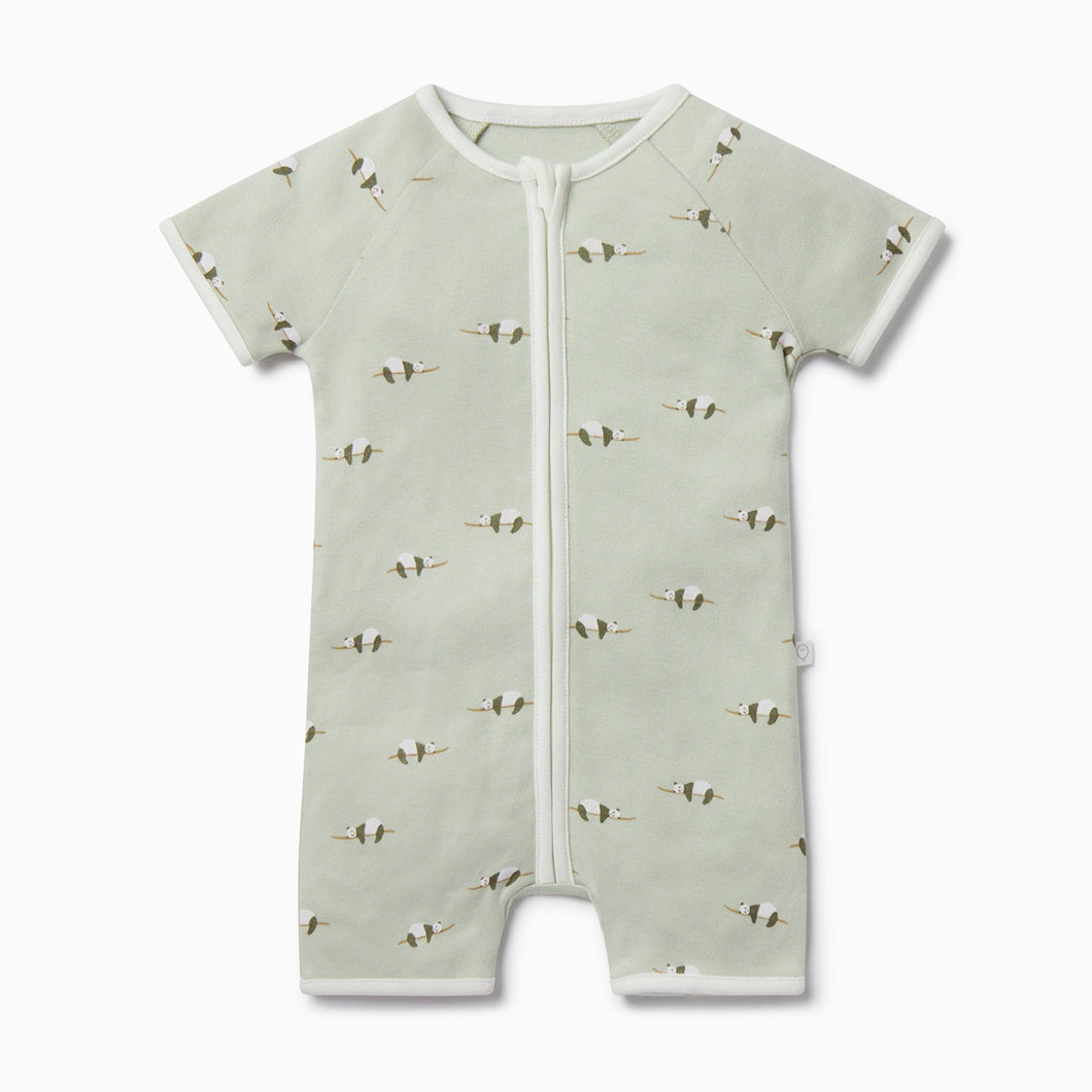 Panda Zip-Up Summer Sleepsuit