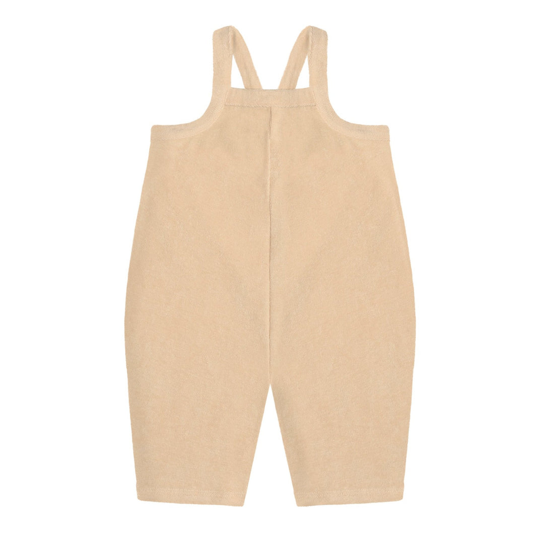 Pebble Terry Cropped Dungarees