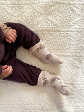 Load image into Gallery viewer, Frill Ankle Sock - Daisy Garden Taupe
