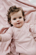 Load image into Gallery viewer, Organic Cotton Pointelle Wrap Bodysuit - Cupcake